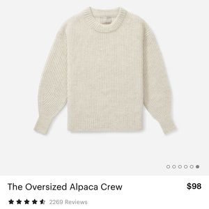Everlane oversized alpaca crew sweater